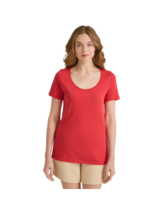 P504C-Delta Platinum Ladies Cvc Short Sleeve Scoop Neck Tee