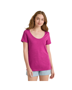P504T-Delta Platinum Ladies Tri-Blend Short Sleeve Scoop Neck Tee