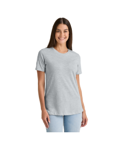 P512S-Delta Platinum Ladies Slub Short Sleeve Crew Neck Tee