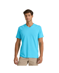 P602C-Delta Platinum Adult Cvc Short Sleeve V-Neck Tee