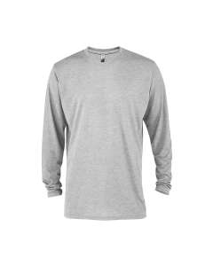 P603S-Delta Platinum Adult Slub Long Sleeve Crew Neck Tee